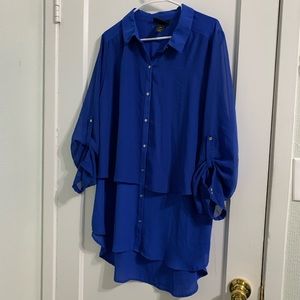 18/20 Lane Bryant Blue Button down blouse